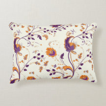 Boho Gold Lila Brush Accent Pillow