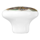 Boho Gold Lion Blume Viktorianisch Keramikknauf (Seitenansicht)