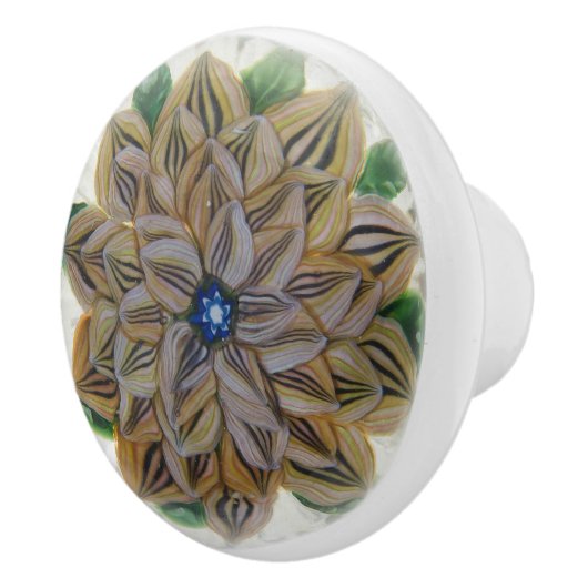 Boho Gold Lion Blume Viktorianisch Keramikknauf (Rechts)