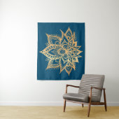 Boho Gold Lotus Blume Mandala Wandteppich (Beispiel)