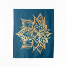 Boho Gold Lotus Blume Mandala
