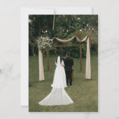Boho Gold Pampas Bogen voll editierbare Hochzeit Einladung (Rückseite)