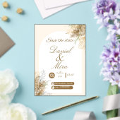 Boho Gold Pampas Bogen Vollständig editierbare Hoc Acryleinladungen (In Situ (Hochzeit))