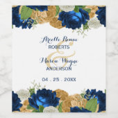 Boho Gold Rose Weinetikett (Einzelnes Label)