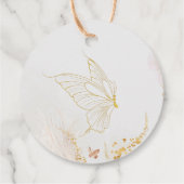 Boho Gold Schmetterling dankt Ihnen für das Floati Geschenkanhänger (Rückseite)