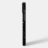 Boho Gold Space doodles Black Design Case-Mate iPhone Hülle (Rückseite / Links)