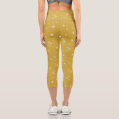 Boho Gold Starlight Capri Leggings (Rückseite)