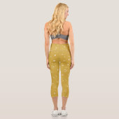 Boho Gold Starlight Capri Leggings (Rückseite)