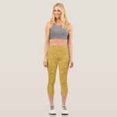 Boho Gold Starlight Capri Leggings (Vorderseite)