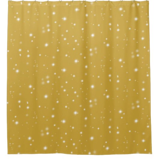 Boho Gold Starlight Duschvorhang (Vorderseite)