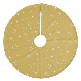 Boho Gold Starlight Fleece Weihnachtsbaumdecke