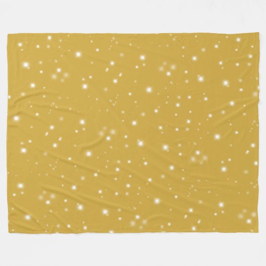 Boho Gold Starlight Fleecedecke (Vorderseite (Horizontal))