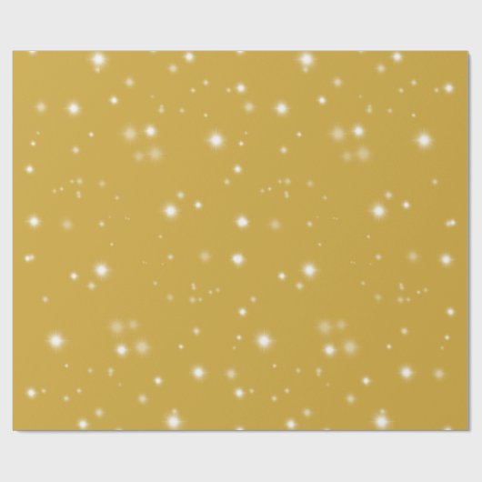 Boho Gold Starlight Geschenkpapier (Flach)