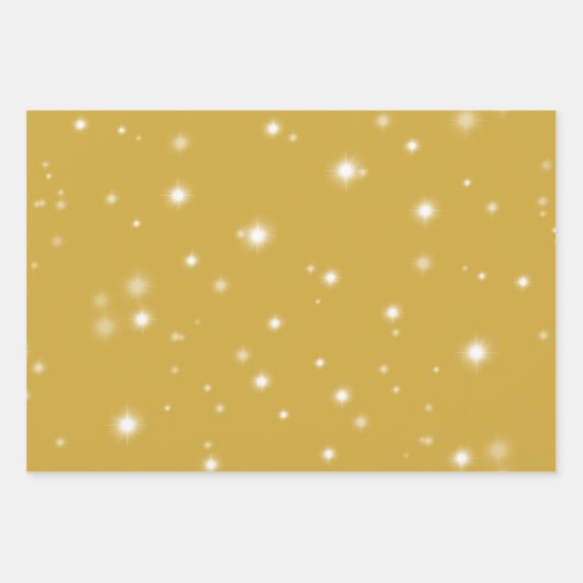 Boho Gold Starlight Geschenkpapier Set (Vorderseite)