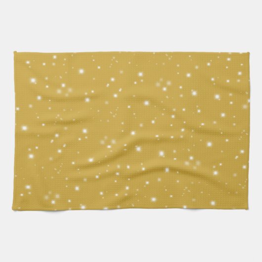 Boho Gold Starlight Geschirrtuch (Horizontal)
