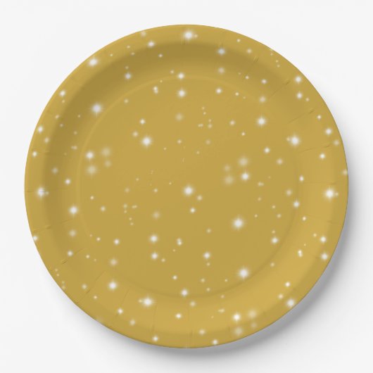 Boho Gold Starlight Pappteller (Vorderseite)