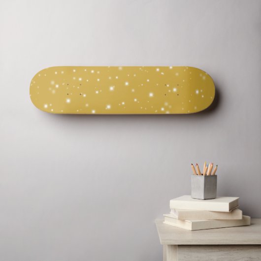 Boho Gold Starlight Skateboard (Wandkunst (Horz))