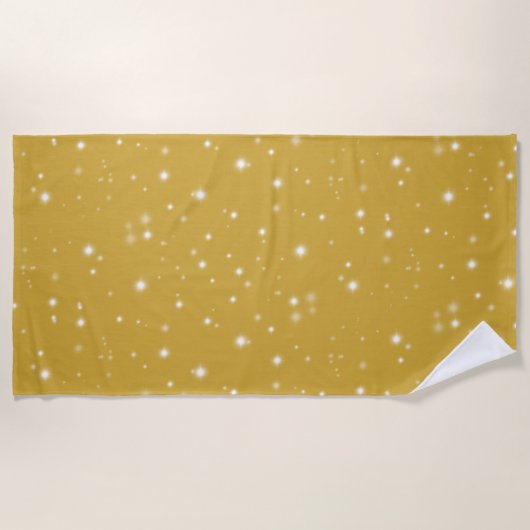 Boho Gold Starlight Strandtuch (Vorderseite)