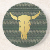 Boho Gold Steer Getränkeuntersetzer (Vorne)