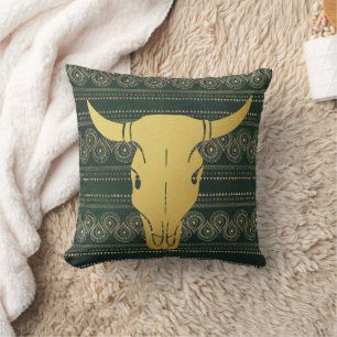 Boho Gold Steer Kissen