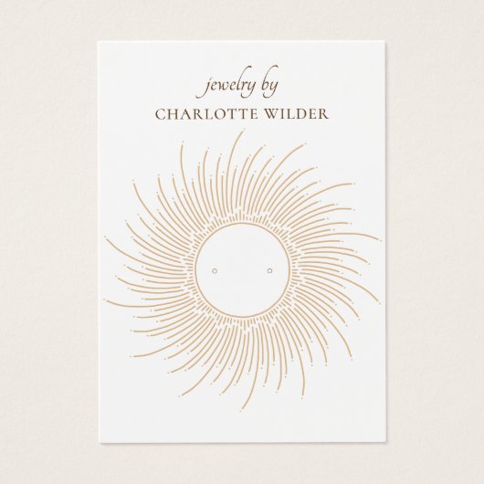 Boho Gold Sunburst Spiral Earring Display Card (Vorderseite)