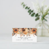 Boho Gold und Champagner Blume Business Cards Visitenkarte (Stehend Vorderseite)