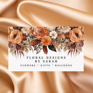 Boho Gold- und Champagner-Blumen Visitenkarten Visitenkarte