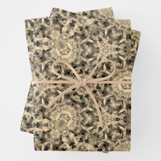 Boho Gold und Grau Geschenkpapier Set (Beispiel)