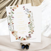 Boho Gold Wedding Foil Einladung