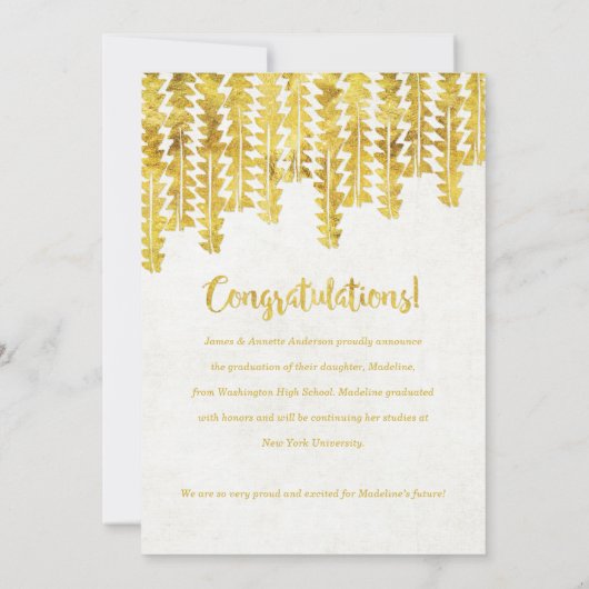 Boho Golden Arrows Abschluss Ankündigung (Rückseite)