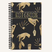 Boho Golden Hands Magical Spiral Notebook Notizblock (Vorderseite)