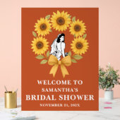 Boho Golden Sunflower Fall Brautparty Willkommen Acrylschild (Hochzeit)