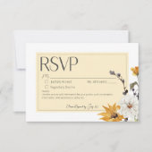 Boho Golden Yellow Meadow Blumen Yellow No Dinner RSVP Karte (Vorderseite)