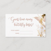 Boho Goldfolie rät, wie viele Schmetterlingsküsse Begleitkarte (Vorderseite)