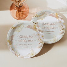 Boho Goldfolie Schmetterling küsst Babydusche