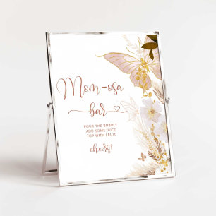 Boho Goldfolie Schmetterling Mama-osa-Bar Poster