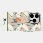 Boho-Golfschläger-Muster mit tropischen Blättern Case-Mate iPhone Hülle (Rückseite (Horizontal))