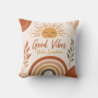 Boho Good Vibes Hallo Sonnenschein Wurfkissen Kissen
