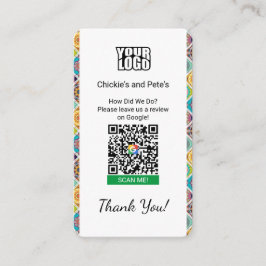 BOHO Google Review Business Card mit Google Map Visitenkarte