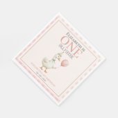 Boho Goose Birthday – Pink Balloon & Tartan Serviette (Ecke)