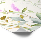 Boho Goose Duck Floral Baby Showwork Poster (Ecke)