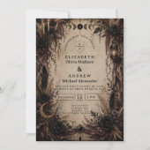 Boho-Goth-Hochzeit Einladung (Vorderseite)
