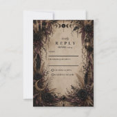 Boho-Goth-Hochzeit RSVP Karte (Vorderseite)