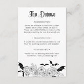 Boho Gothic Botanical Wedding Details Begleitkarte (Vorderseite)