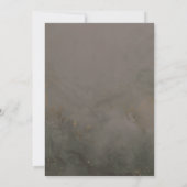 Boho Gothic Fall Party mit Skull und Blume Einladung (Rückseite)