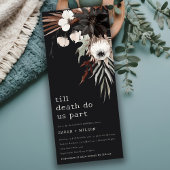 Boho Gothic Rust Black Botanical Couples Shower Einladung