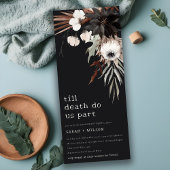 Boho Gothic Rust Black Botanical Engagement Einladung