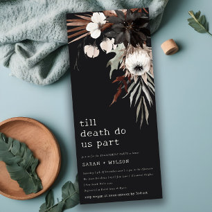 Boho Gothic Rust Black Botanical Verlobung Einladung