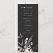 Boho Gothic Rust Black Botanical Wedding Program Einladung (Rückseite)