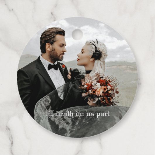 Boho Gothic Wildblume Viking Liebe Gastgeschenke H Geschenkanhänger (Rückseite)